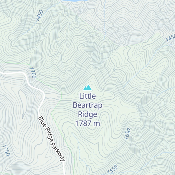Map of Little Beartrap Ridge