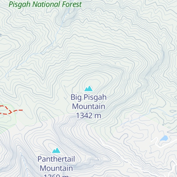 Map of Big Pisgah Mountain
