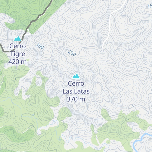 Map of Cerro Las Latas