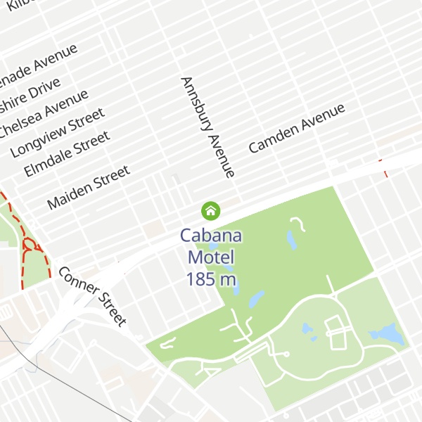 Map of Cabana Motel