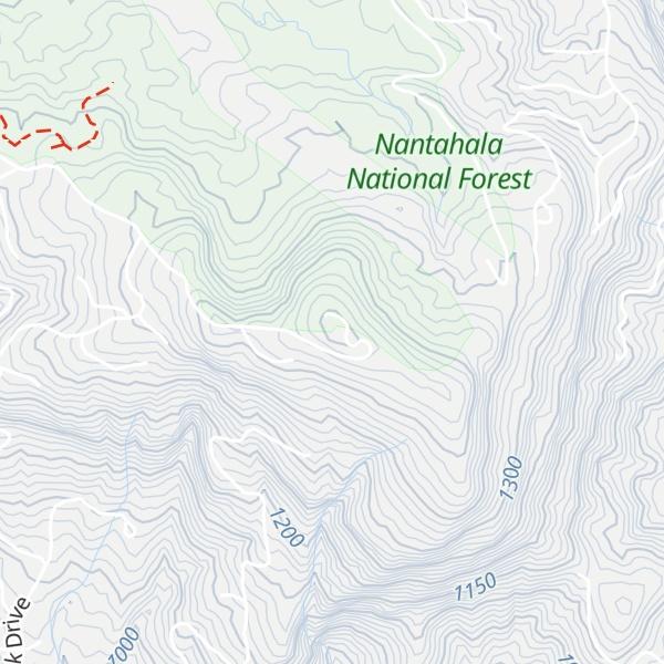 Map of Toxaway Mountain