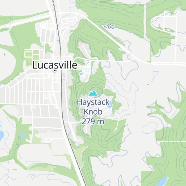 Map of Haystack Knob