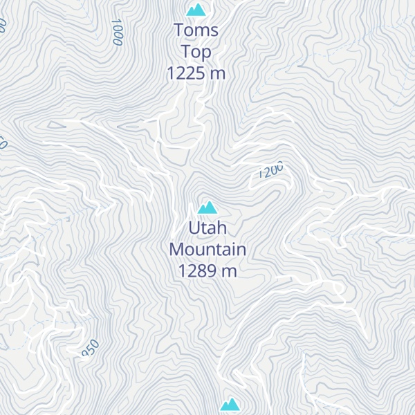 Map of Utah Mountain
