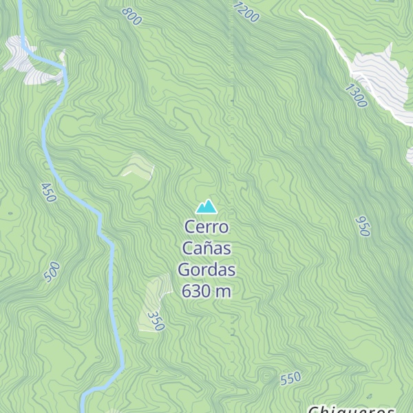 Map of Cerro Cañas Gordas
