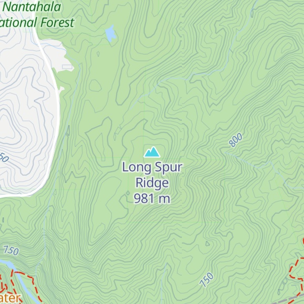 Map of Long Spur Ridge