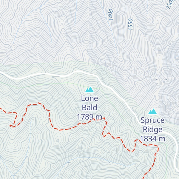 Map of Lone Bald