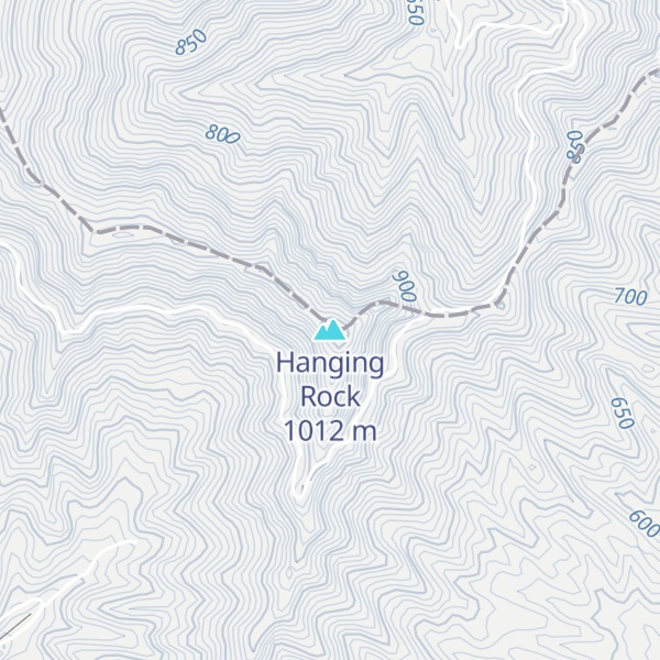 Map of Hanging Rock
