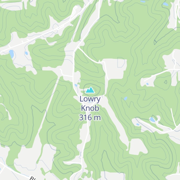 Map of Lowry Knob