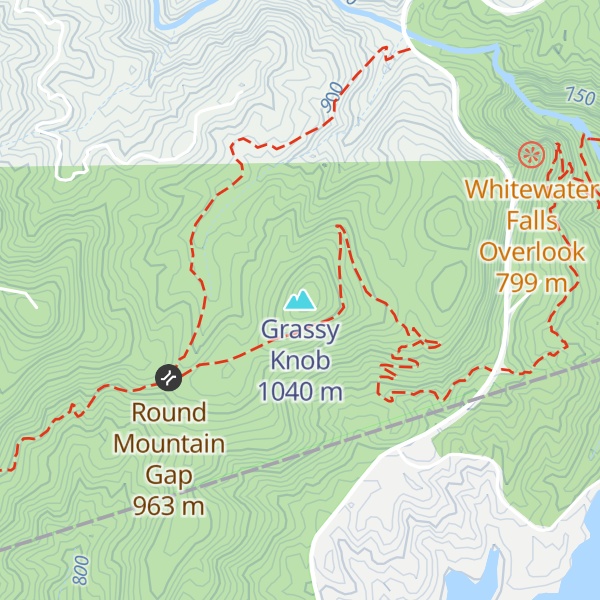 Map of Grassy Knob