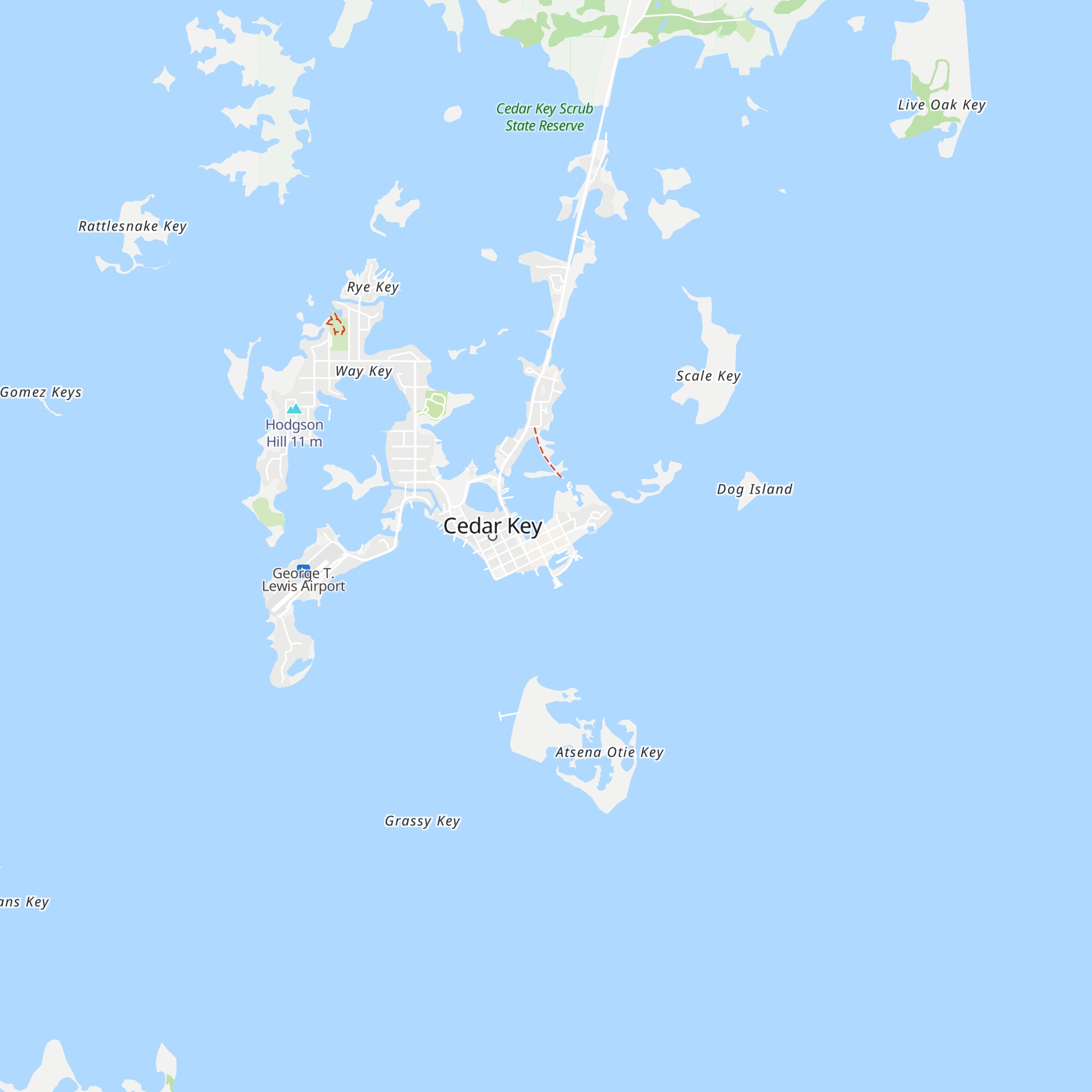 Cedar Key Welcome Center map