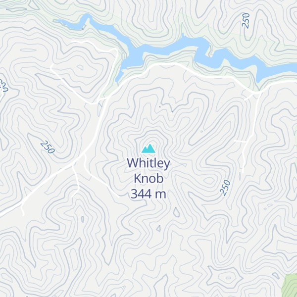 Map of Whitley Knob