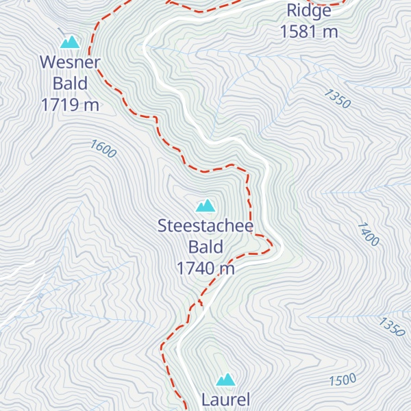 Map of Steestachee Bald