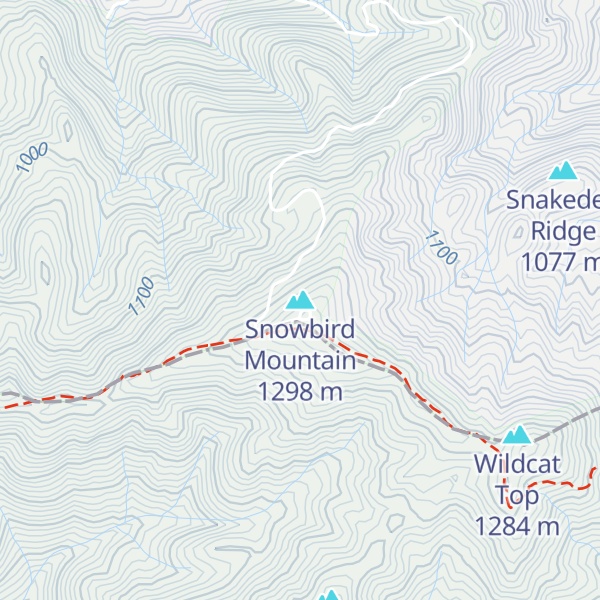 Map of Snowbird Mountain