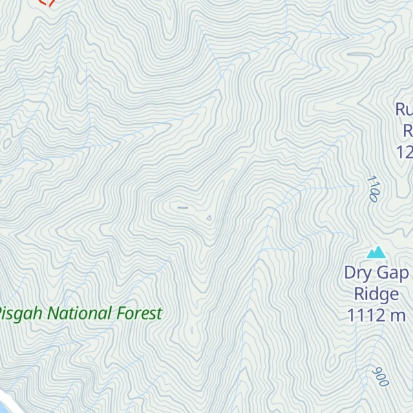 Map of Bills Knob