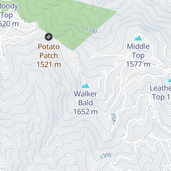 Map of Walker Bald