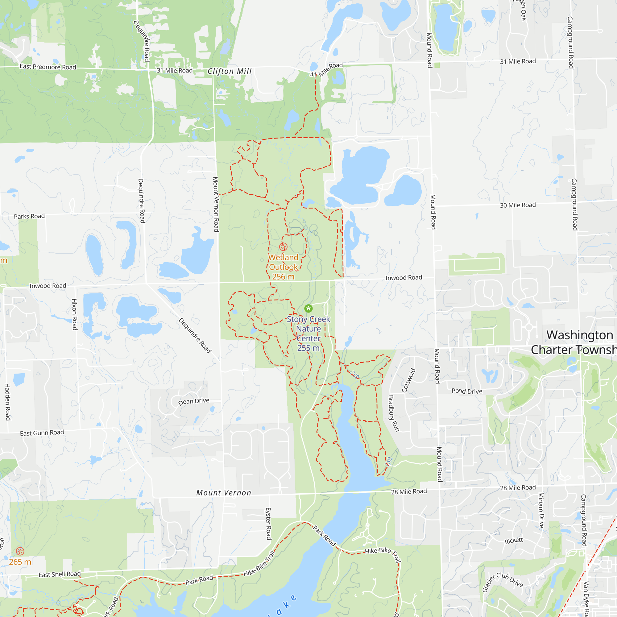 Stony Creek Nature Center map