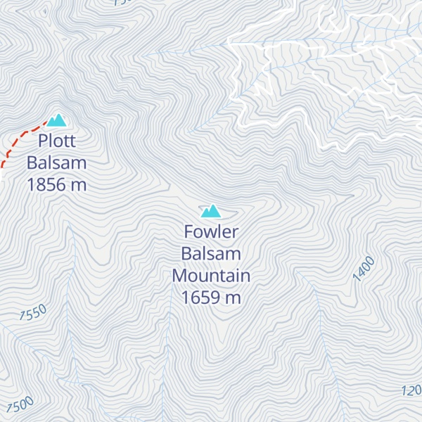 Map of Fowler Balsam Mountain