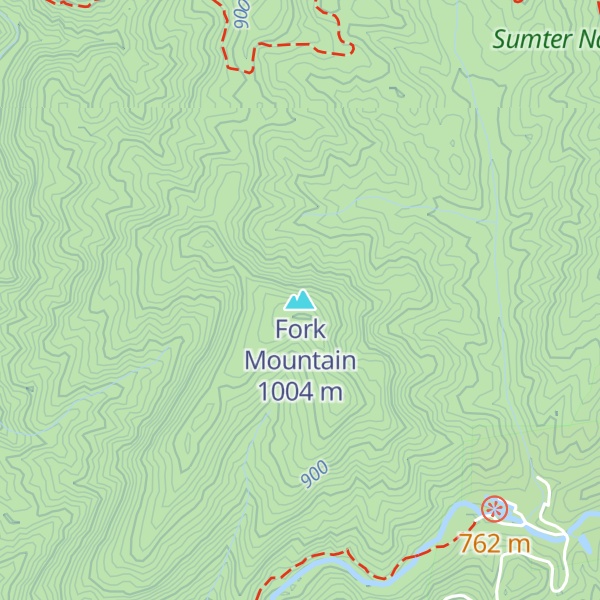 Map of Fork Mountain