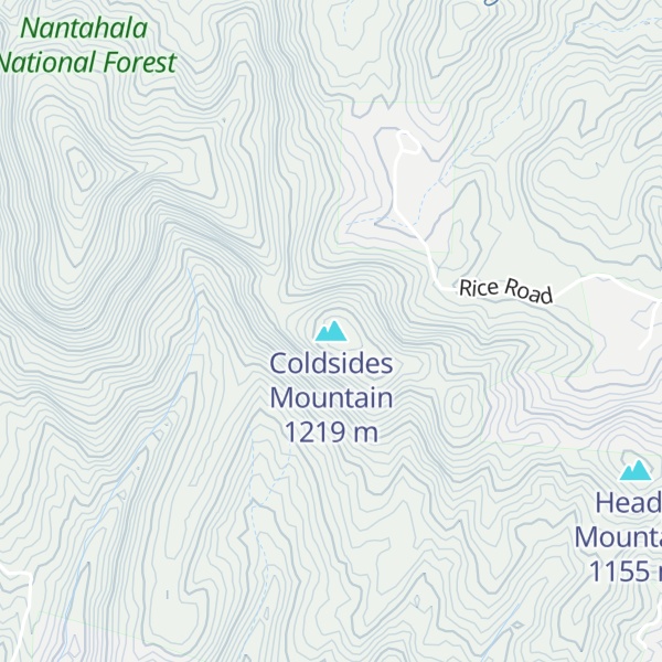 Map of Coldsides Mountain