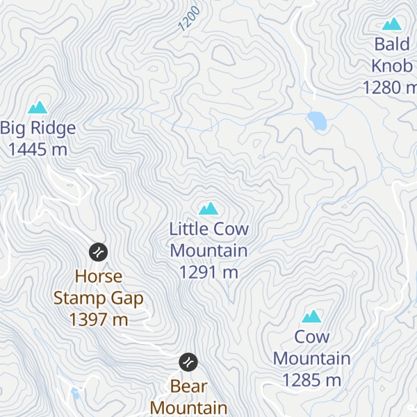 Map of Little Cow Mountain