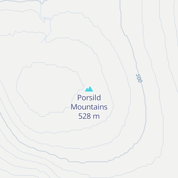 Map of Porsild Mountains