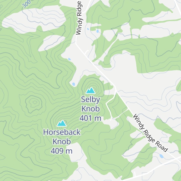 Map of Selby Knob