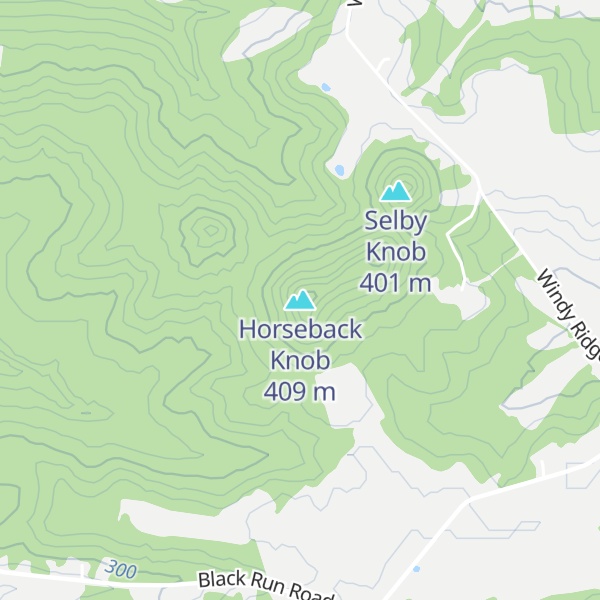 Map of Horseback Knob