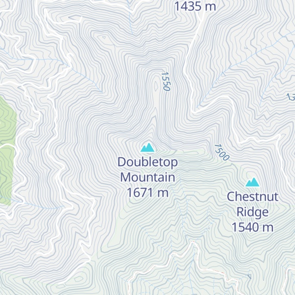 Map of Doubletop Mountain
