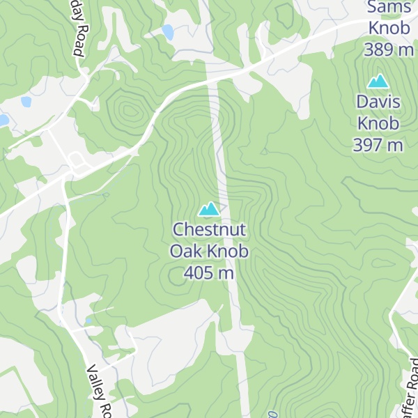 Map of Chestnut Oak Knob