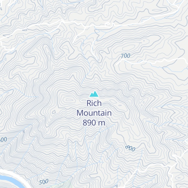 Map of Rich Mountain