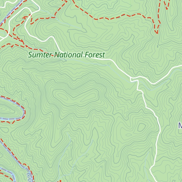 Map of Mill Mountain