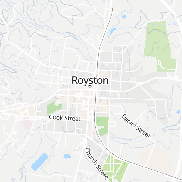 Map of Royston & Franklin Springs Welcome Center