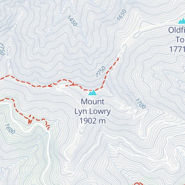 Map of Mount Lyn Lowry