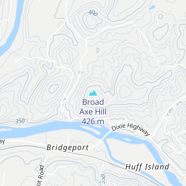Map of Broad Axe Hill