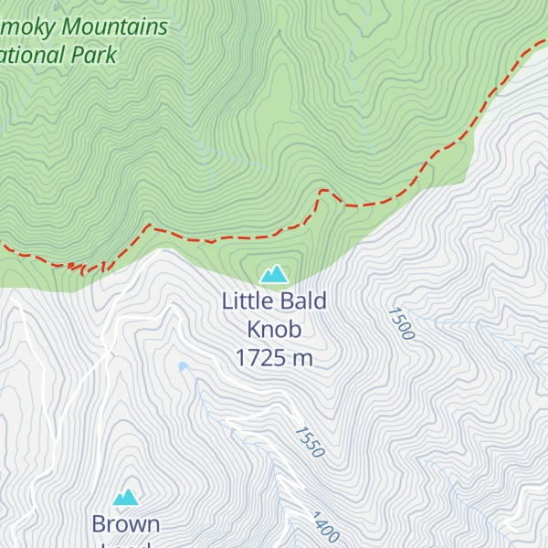 Map of Little Bald Knob