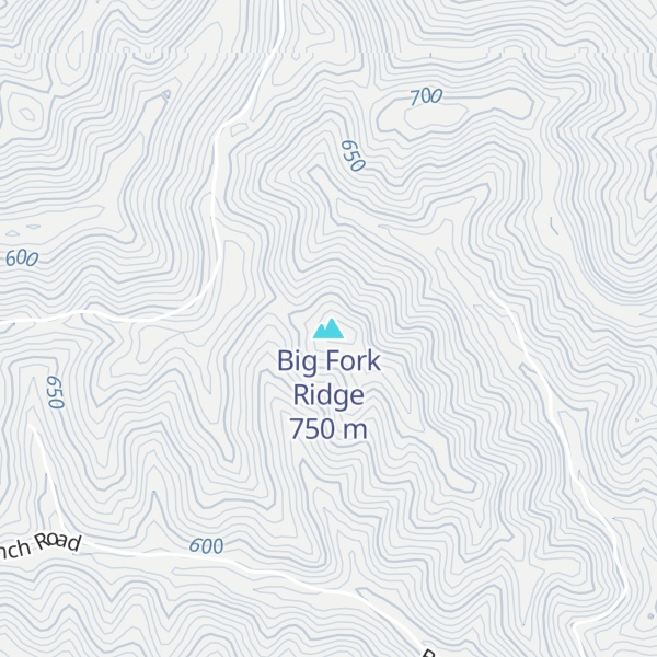 Map of Big Fork Ridge