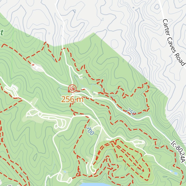 Map of Carter Caves Visitor Center