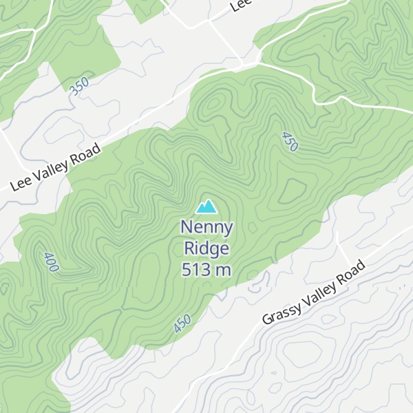 Map of Nenny Ridge
