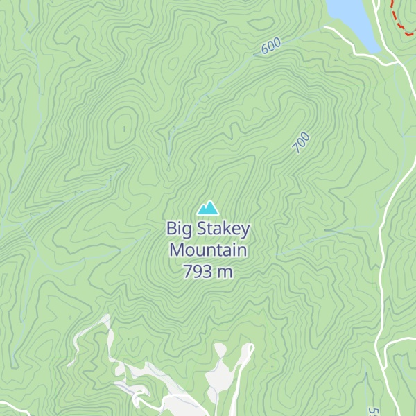 Map of Big Stakey Mountain