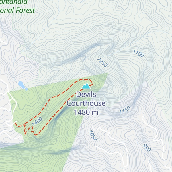 Map of Devils Courthouse