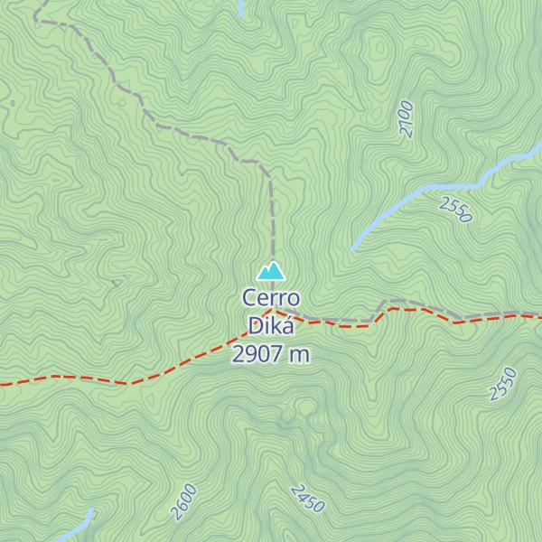Map of Cerro Diká