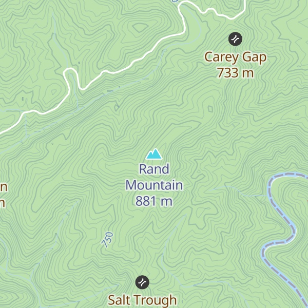 Map of Rand Mountain