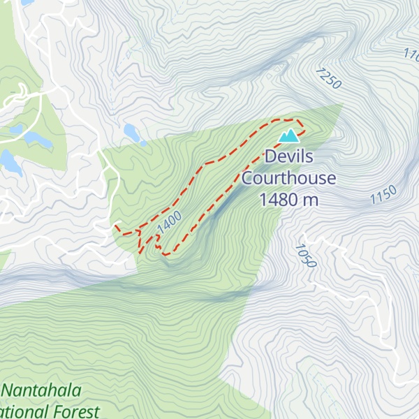 Map of Whiteside Mountain