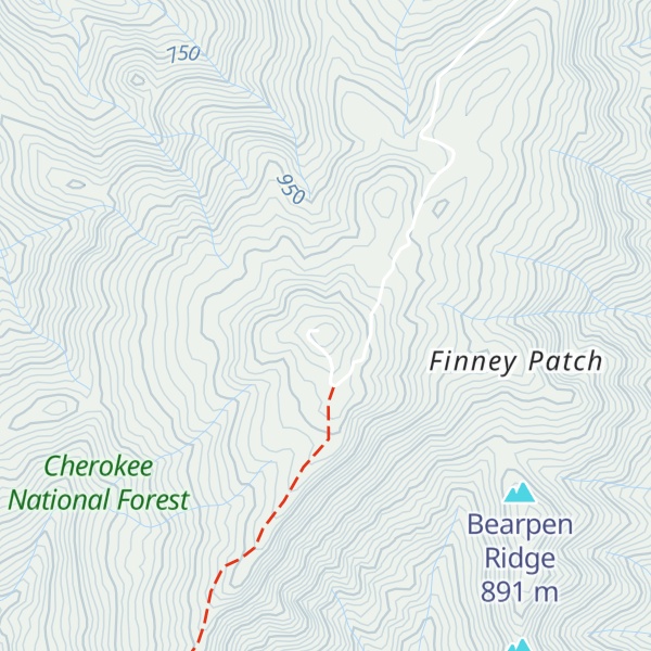 Map of Hall Mountain