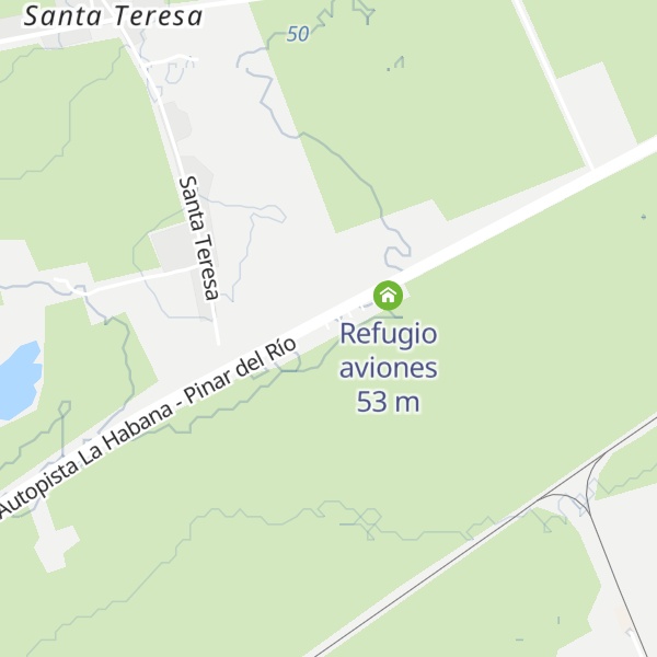 Map of Refugio aviones