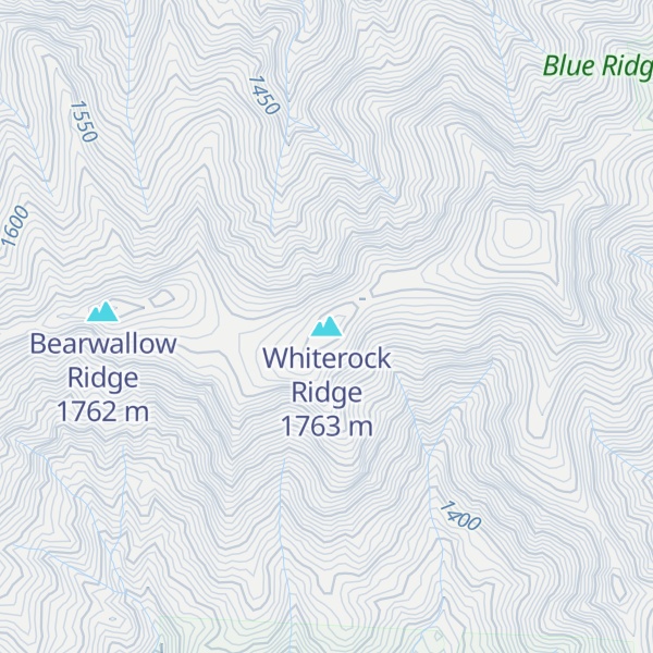 Map of Whiterock Ridge