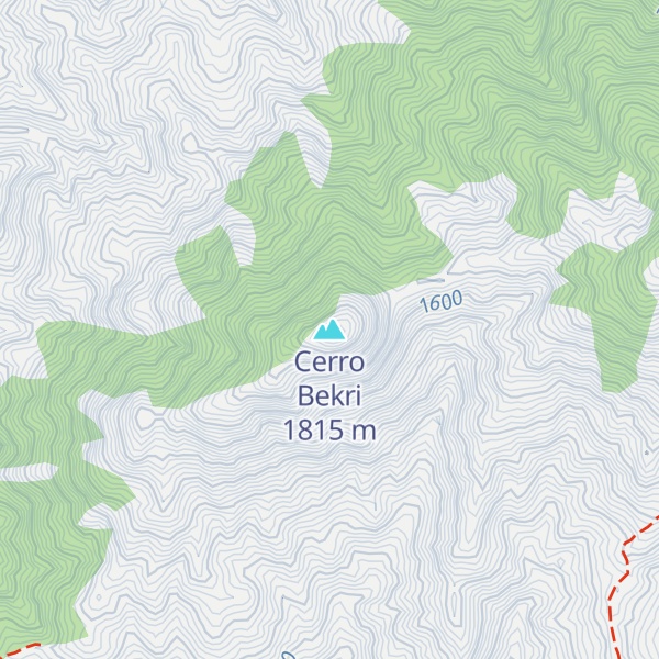Map of Cerro Bekri