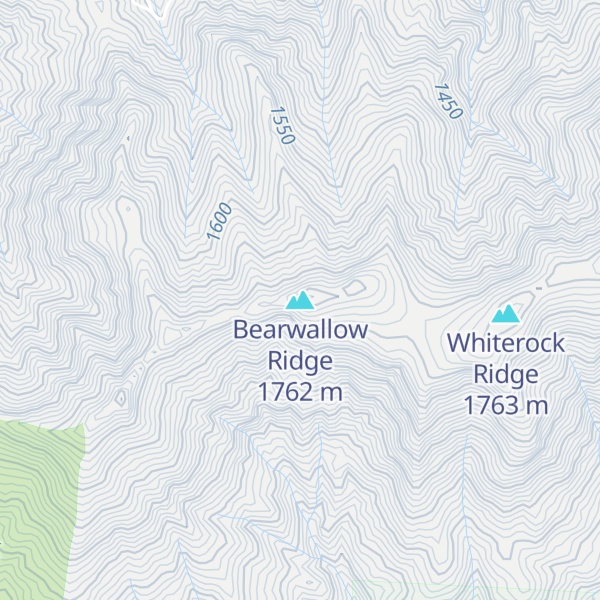 Map of Bearwallow Ridge