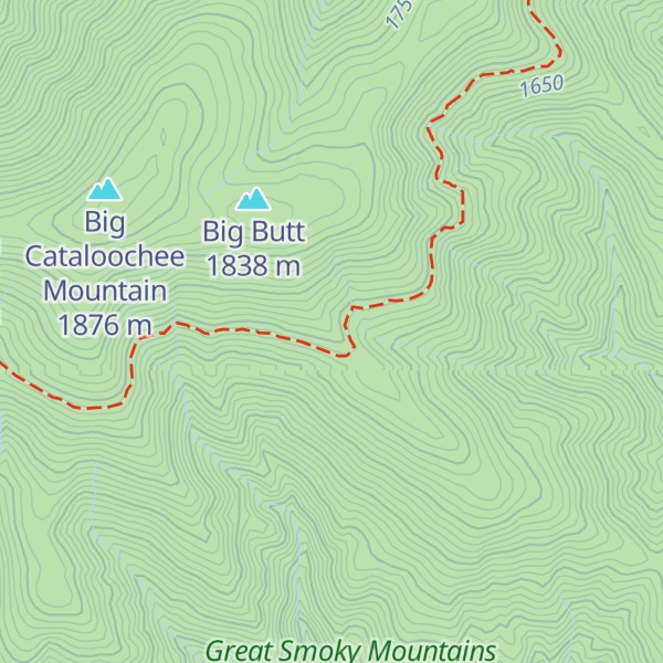 Map of Butt Mountain