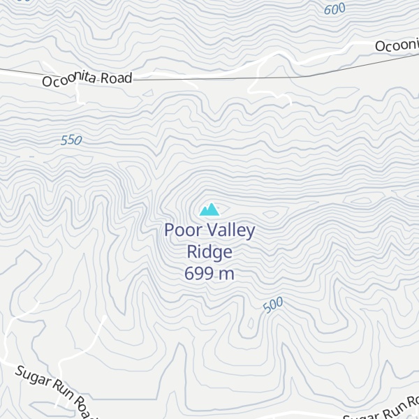 Map of Poor Valley Ridge
